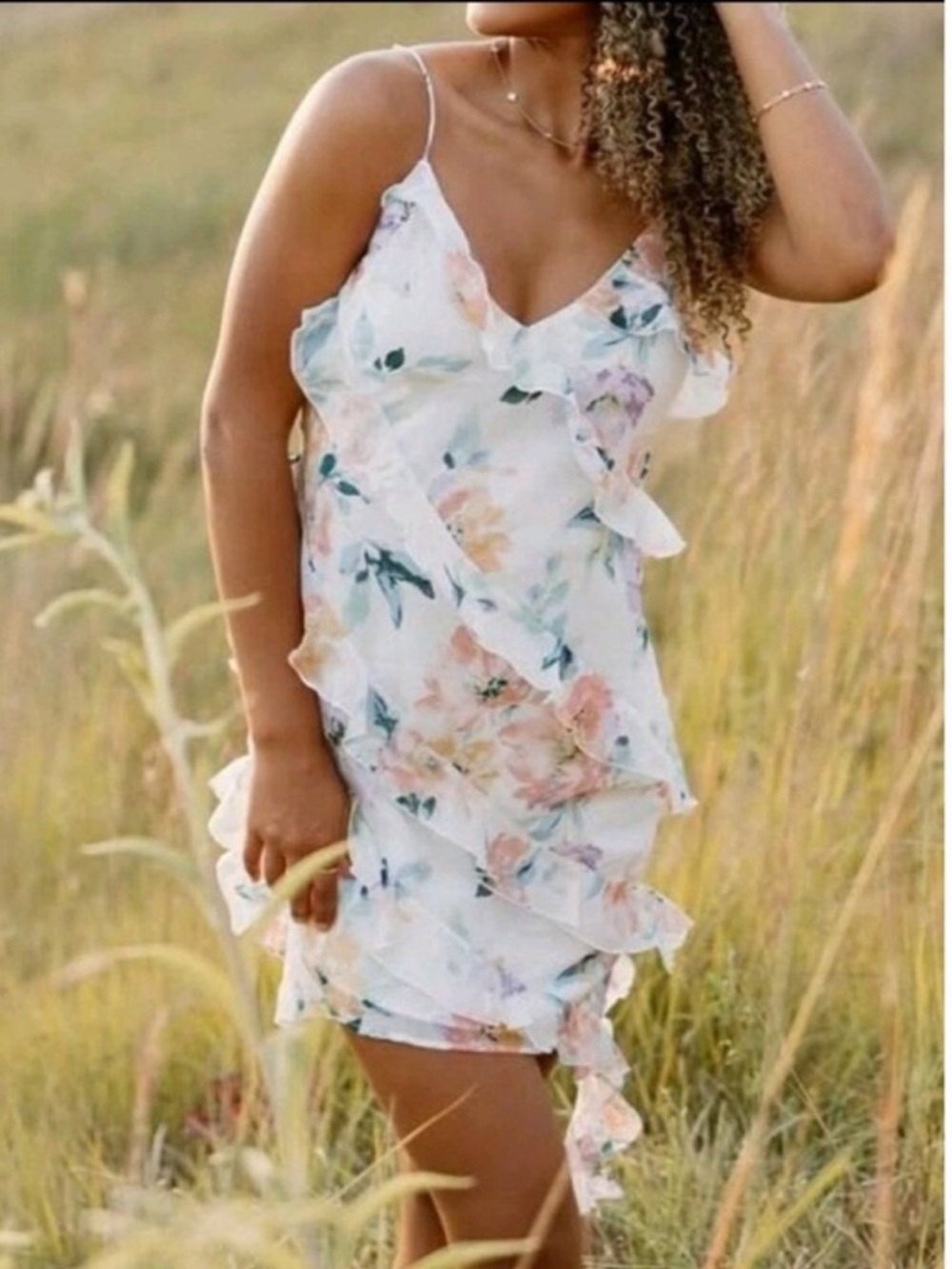 Abercrombie & Fitch Mini Floral Asymmetrical Dress NWT